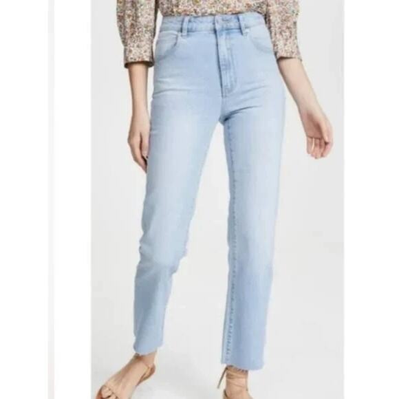 ROLLA'S Womens Comfort Sky Blue Original High Rise Straight Jeans 27 - Picture 2 of 11